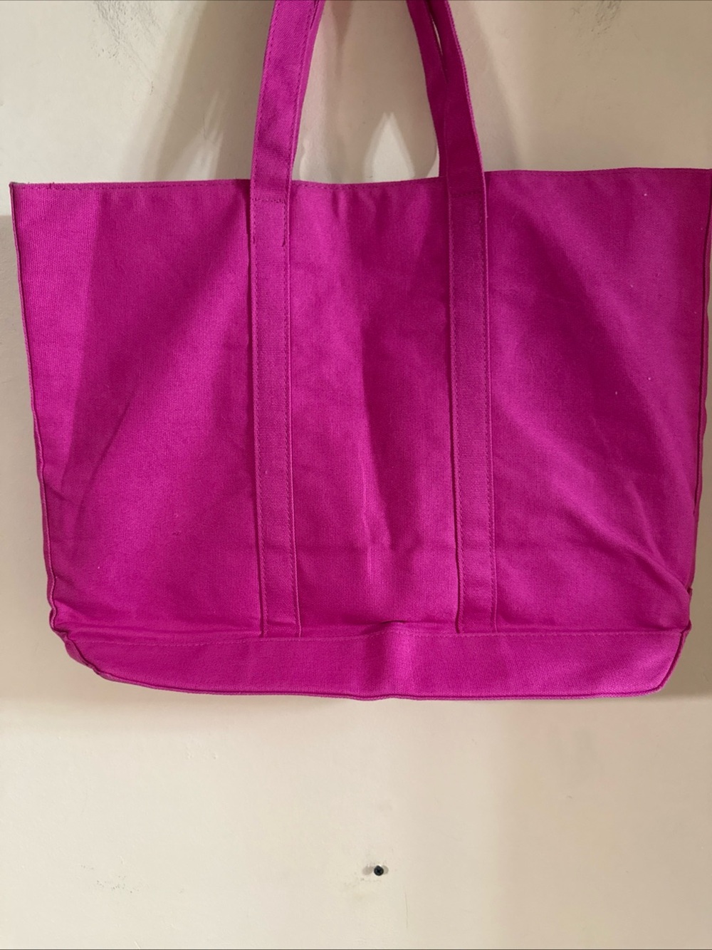 Ralph Lauren Fuchsia Canvas Tote with Green Polo Motif and Blue '2'NEW - Picture 9 of 16